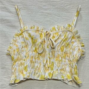 Charlie Holiday Yellow and White Floral Camisole
